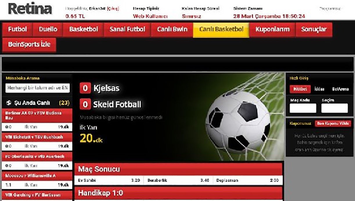 Retina.2009 Bahis Kiralama